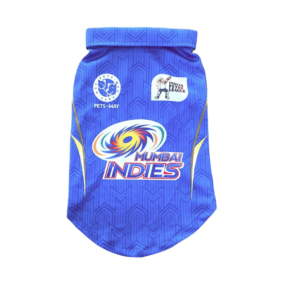 Pets Way Mumbai Indies IPL Jersey for Dogs and Cats (Blue)