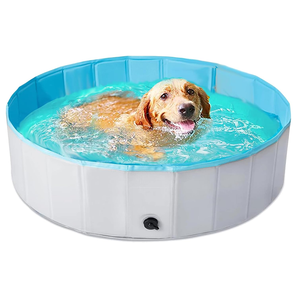 Emily Pets Foldable Swimming Pool for Dogs and Cats (Grey)