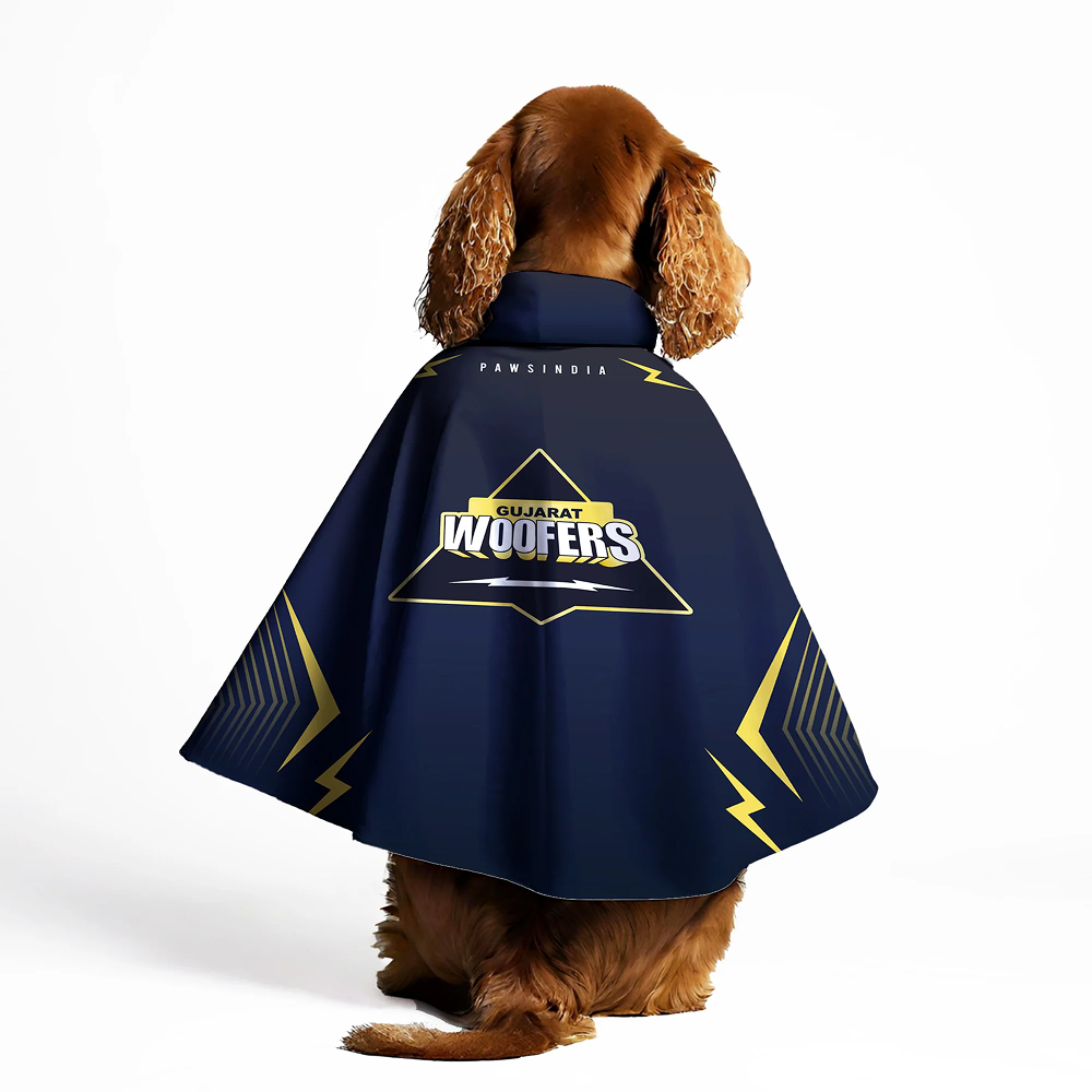 Pawsindia Gujarat Woofers Cape for Dogs (Dark Blue)