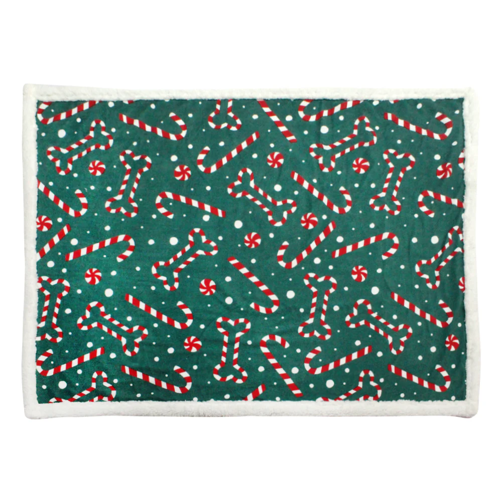 Pawpourri Candy Cane Xmas Blanket for Dogs