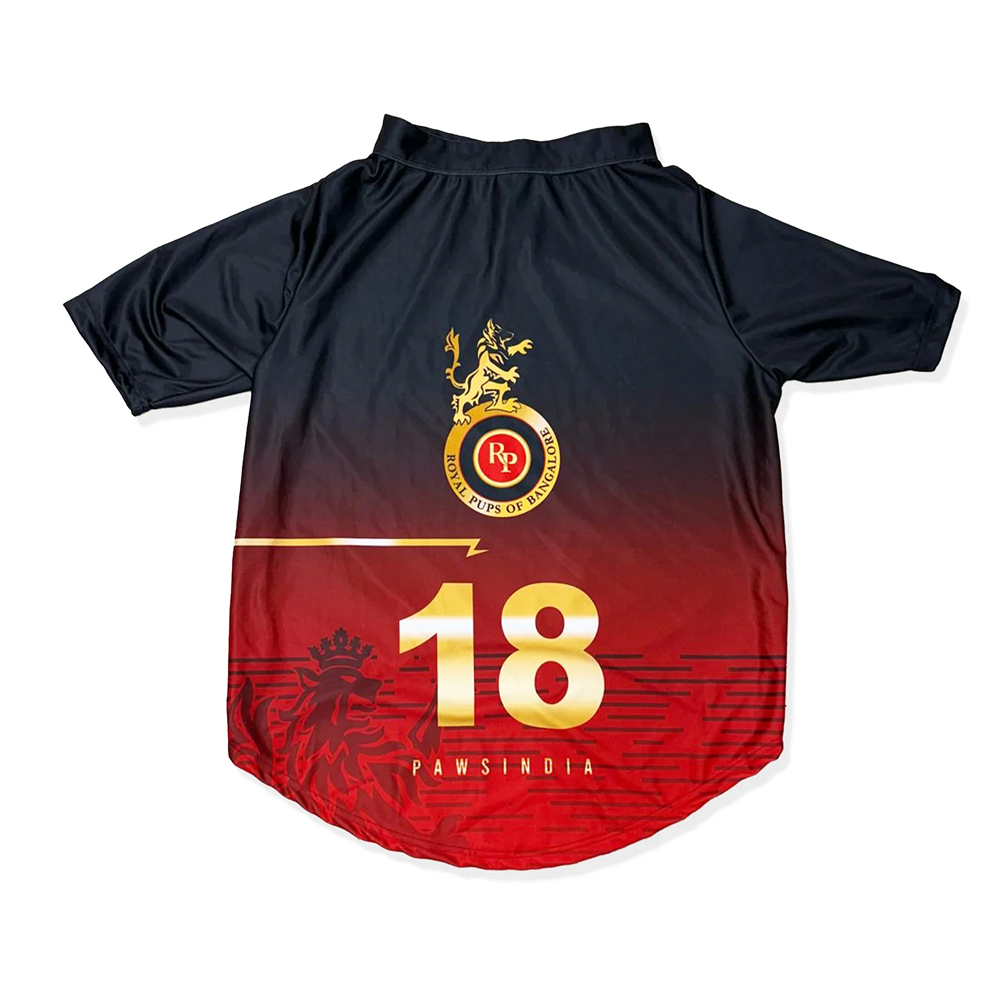 Pawsindia Royal Pup of Bangalore ipl Jersey for Dogs