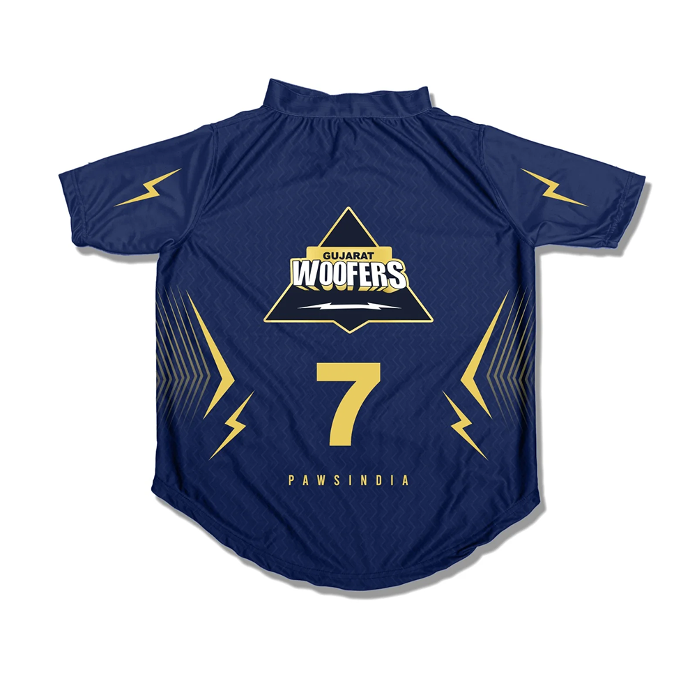 Pawsindia Gujarat Woofers ipl Jersey for Dogs