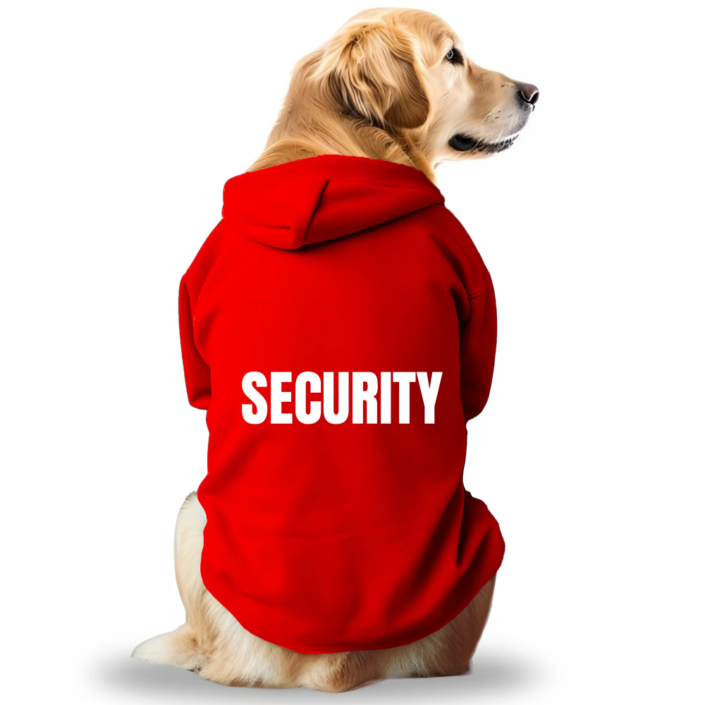 Pawsindia Security Hoodie for Dogs (Red)