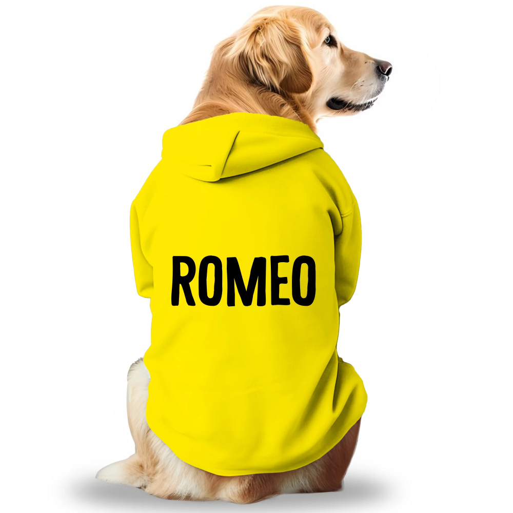 Pawsindia Romeo Hoodie for Dogs (Yellow)