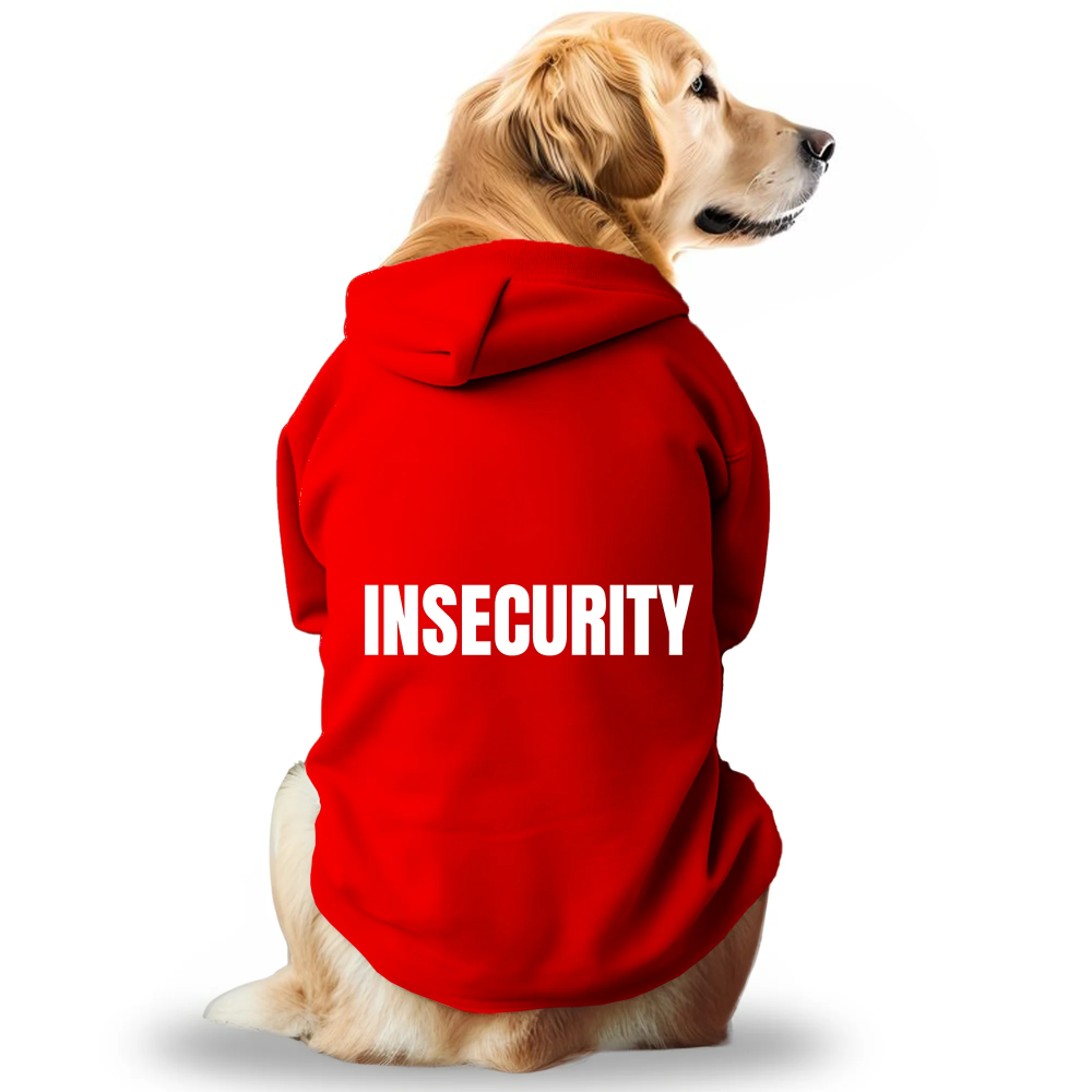 Pawsindia Insecurity Hoodie for Dogs (Red)