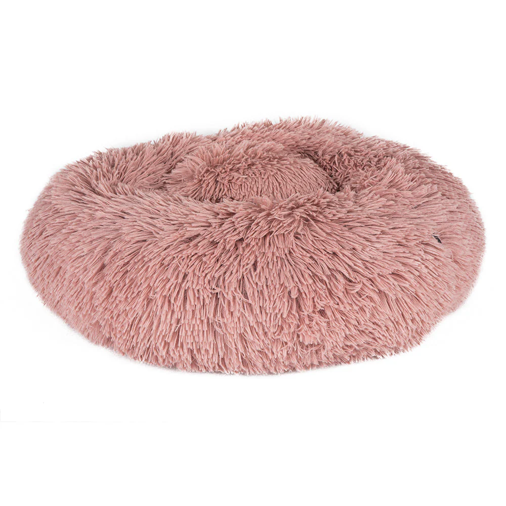 Pawpourri Donut Bed for Dogs and Cats (Coral)