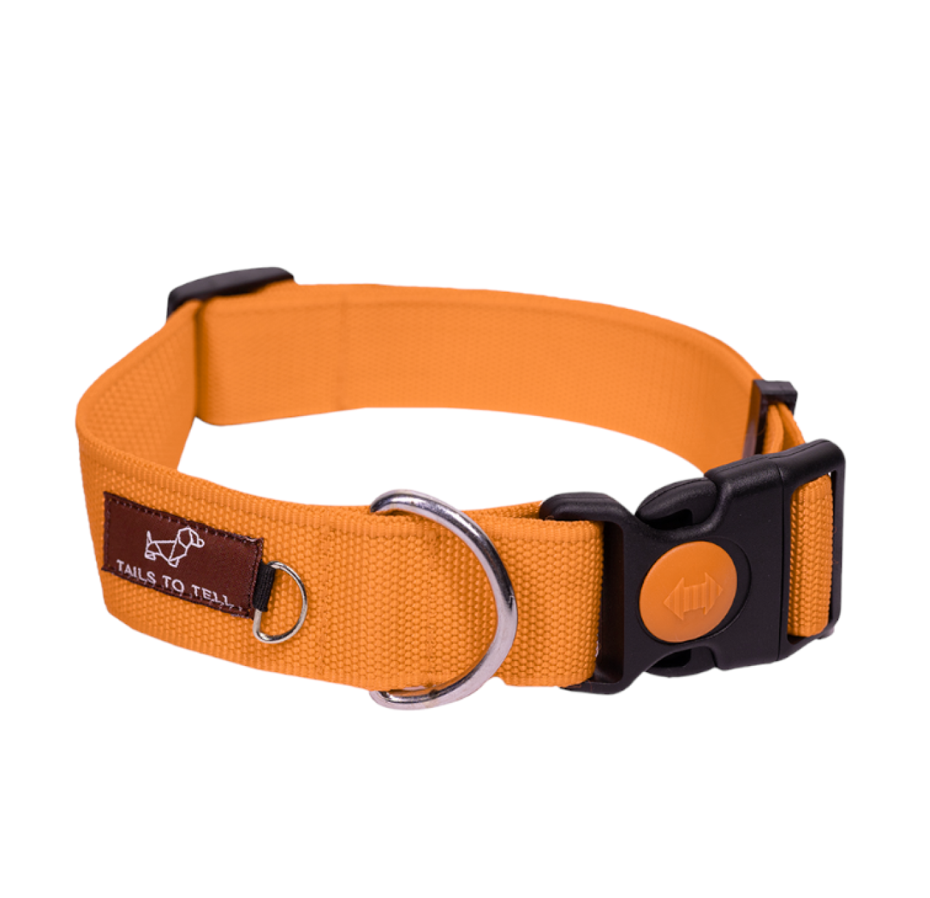 Tails to Tell Polyester Collar for Dogs (Orange)