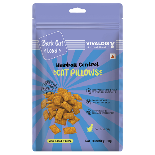 Bark Out Loud by Vivaldis Hairball Control Pillow Cat Treats (Limited Shelf Life)
