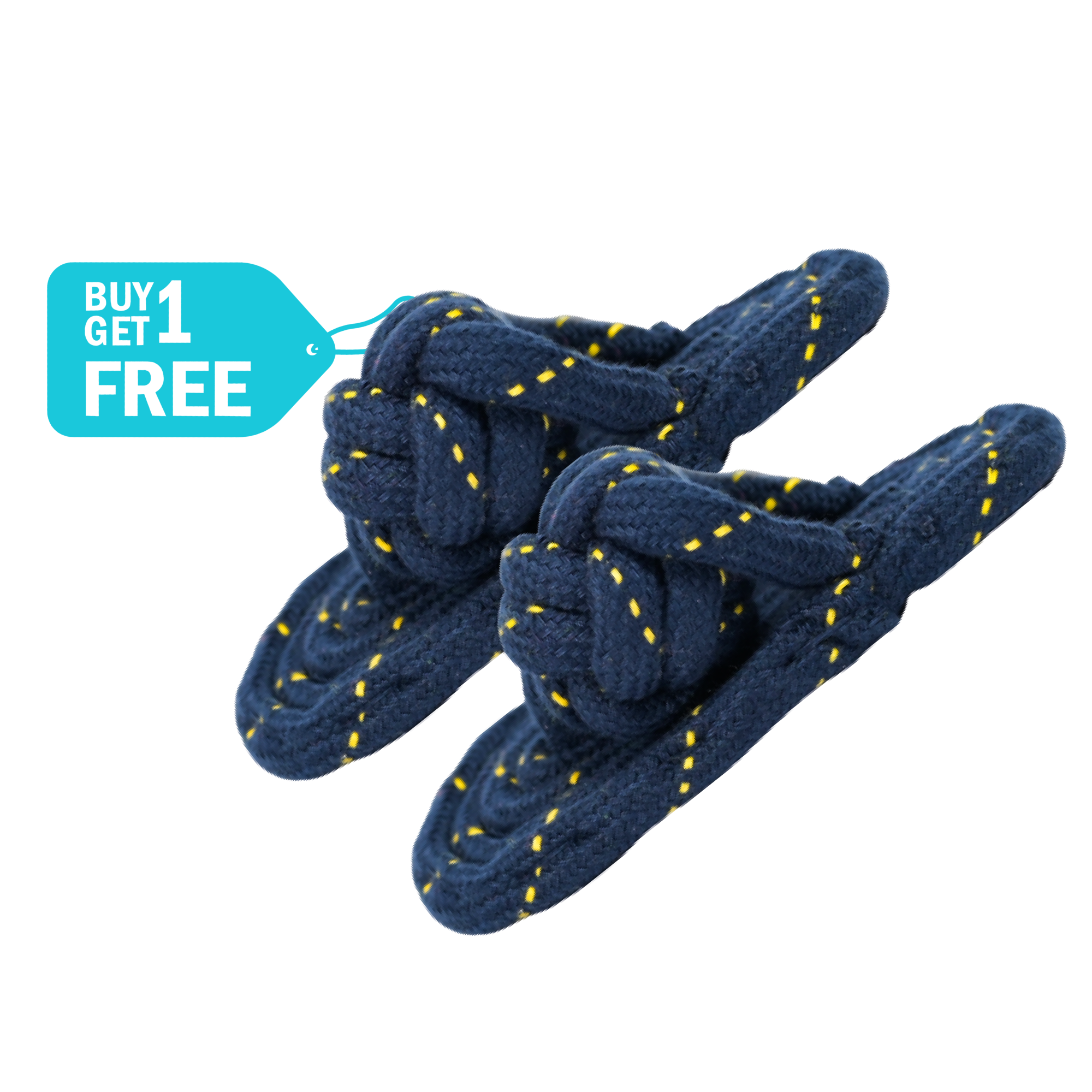 Skatrs Sandal Shaped Hand Made, Durable Rope Chew Toy for Dogs & Cats (Buy 1 Get 1)