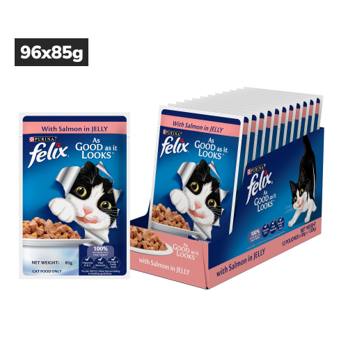 Purina Felix Salmon with Jelly Adult Cat Wet Food