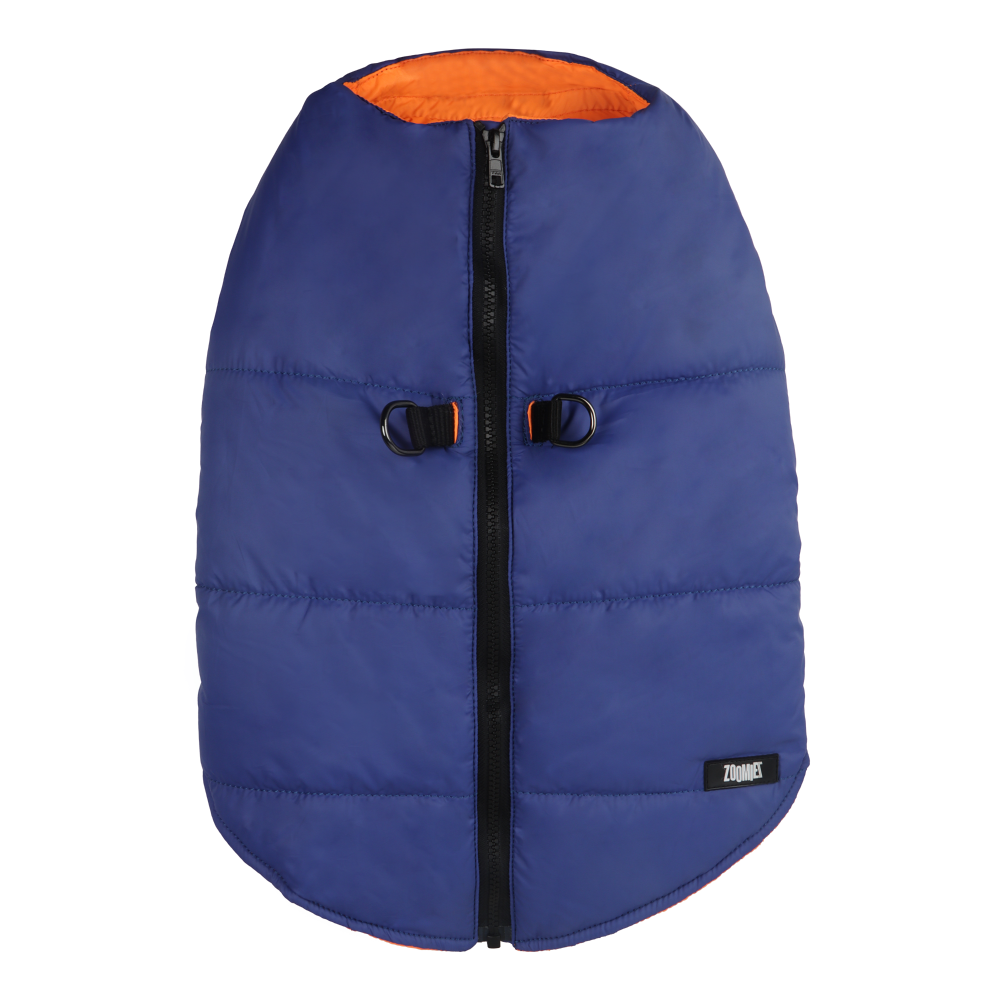 Zoomiez Ultimate Jacket With Built in Harness for Dogs (Blue/Orange)