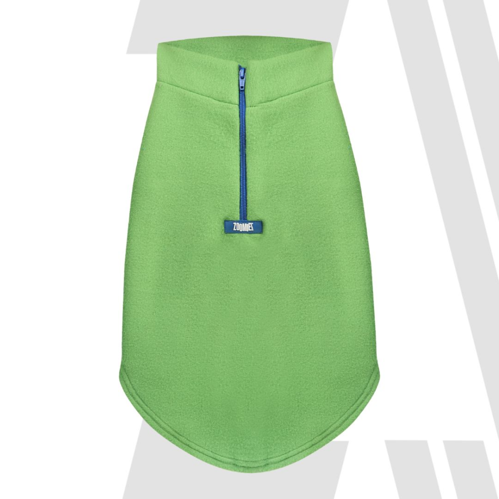 Zoomiez Zip Up Polar Fleece Sweater for Dogs (Green)