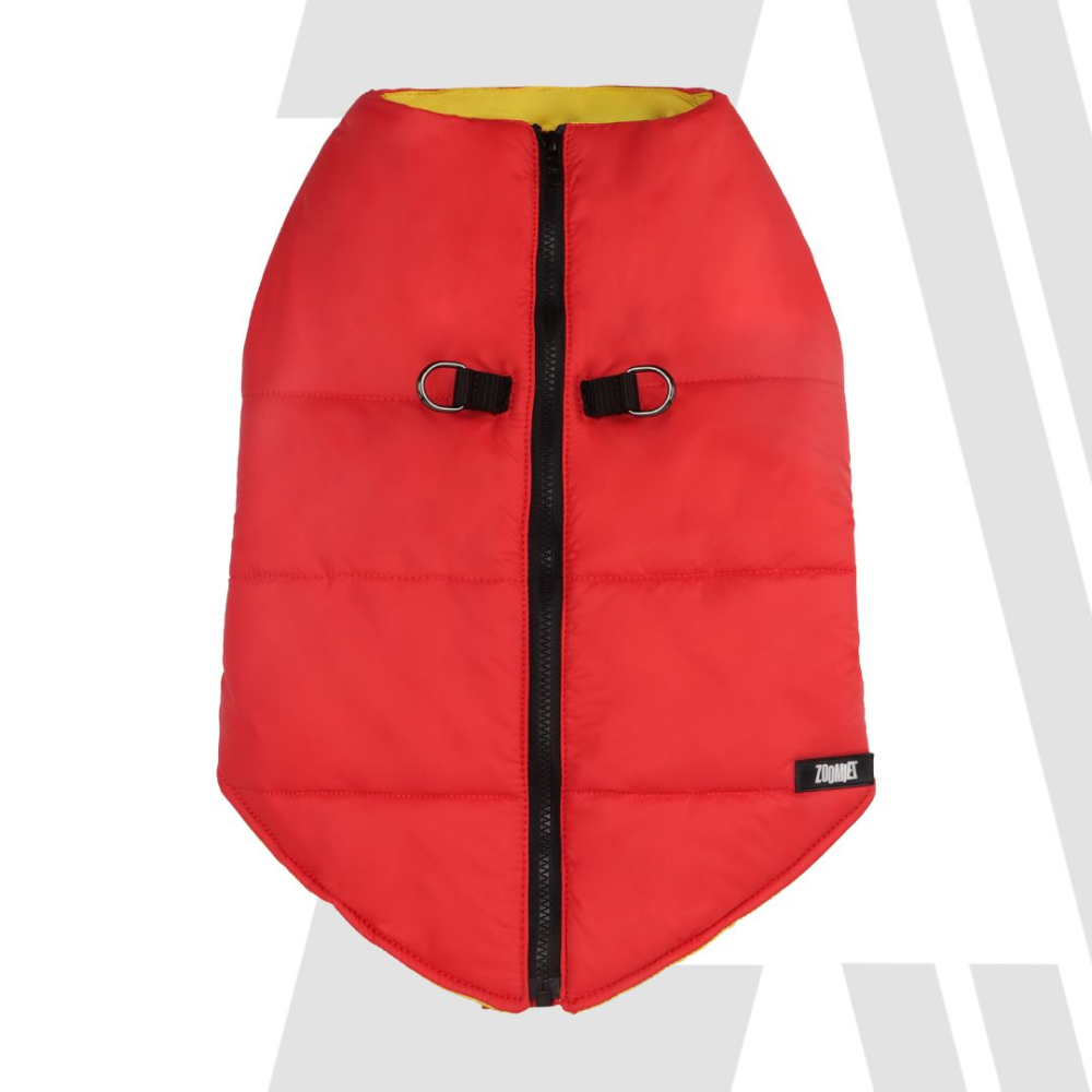 Zoomiez Ultimate Jacket With Built in Harness for Dogs (Red/Yellow)
