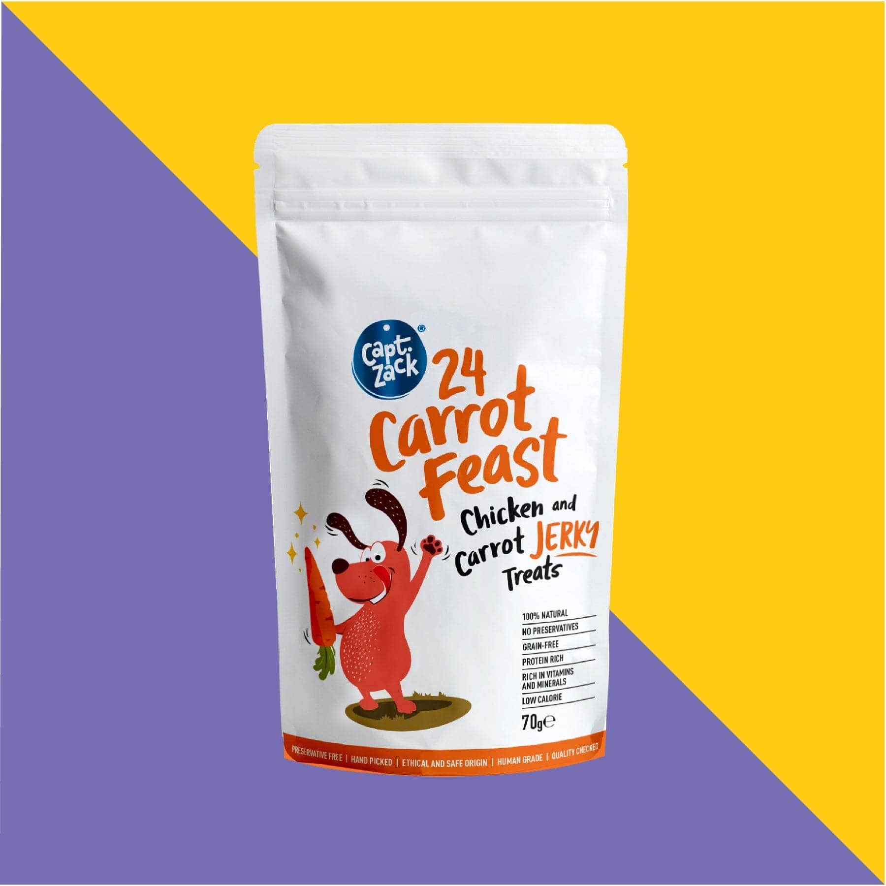 Captain Zack 24 Carrots Feast Chicken & Carrots Jerky Treats