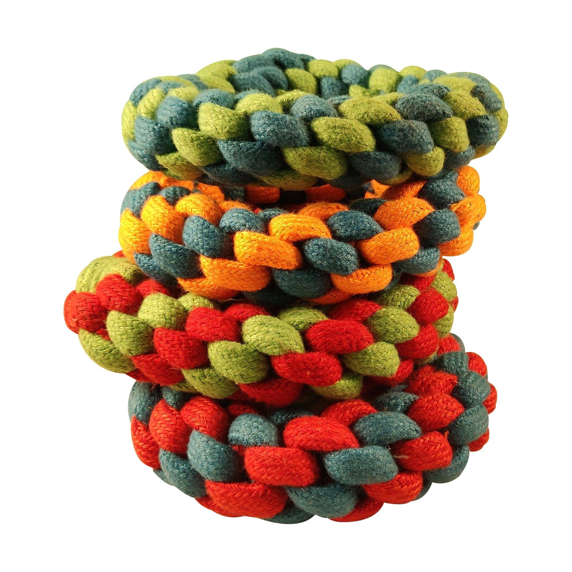 Hiputee Knotted Durable Binayi Rings Teething Rope Toy for Dogs (Assorted)