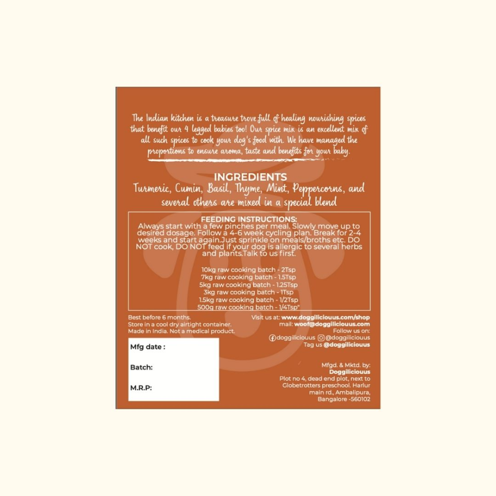 Doggielicious Healthy Wealthy Spice Mix for Dogs