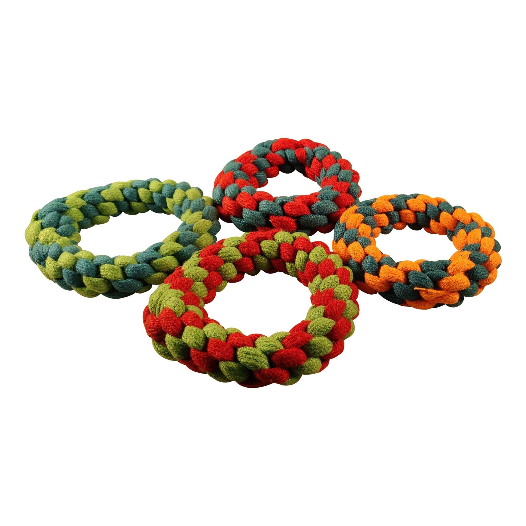Hiputee Knotted Durable Binayi Rings Teething Rope Toy for Dogs (Assorted)