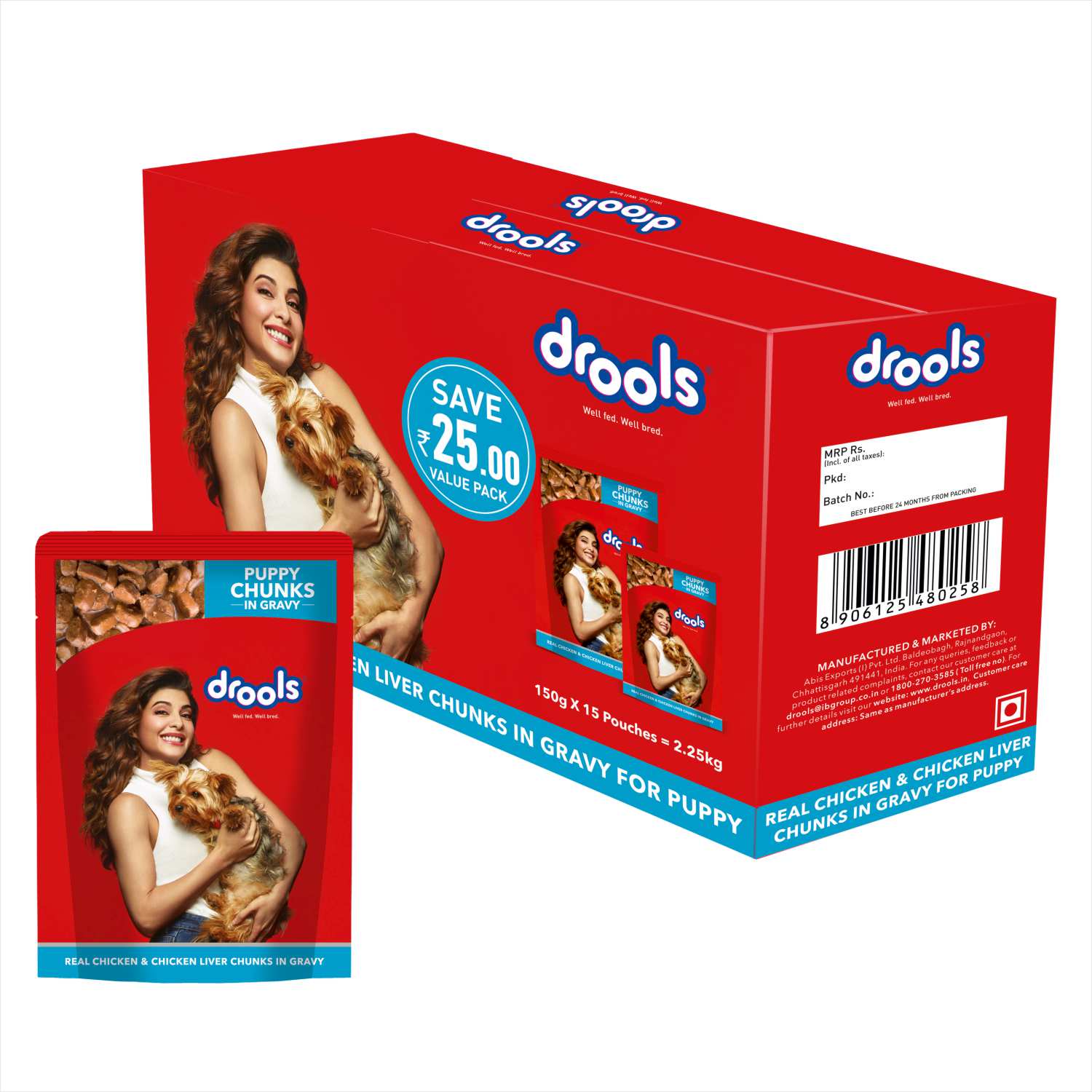 Drools Real Chicken & Chicken Liver Chunks in Gravy Wet Puppy Food