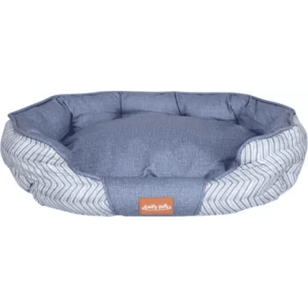 Emily Pets Oval Shaped Bed for Pets (Blue)