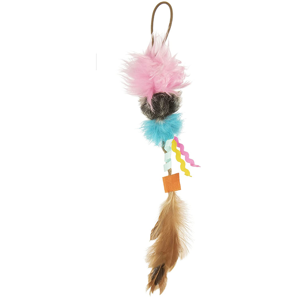 Smarty Kat Happy Nip Pom Pom Player Door Dangler Toy for Cats