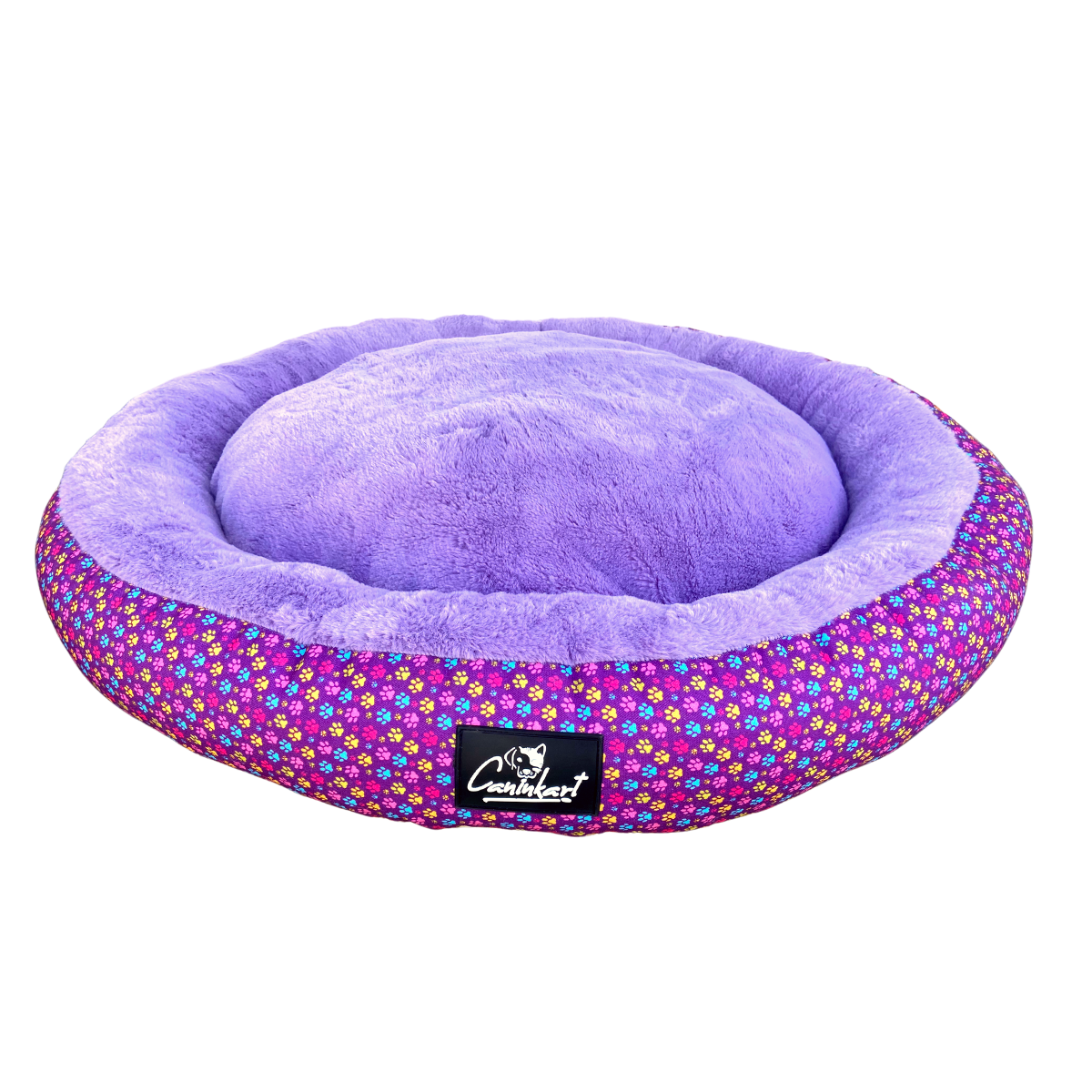 Caninkart Paws Premium Round Beds for Pets (Lavender)