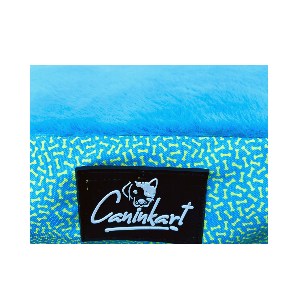Caninkart Blue Bone Print Lounge Mattress for Pets (47x29x4 in)