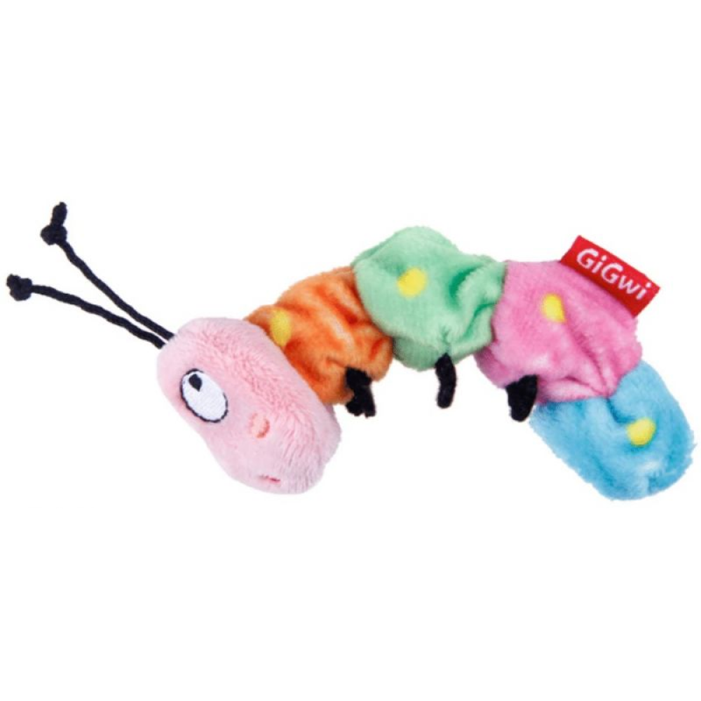 GiGwi Thirsty Catnip Caterpillar filled with 100% Organic Catnip Toy for Cats