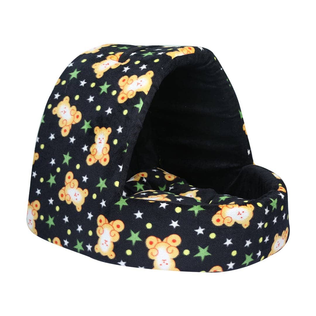 Hiputee Soft Velvet Baby Printed Cave House for Pets