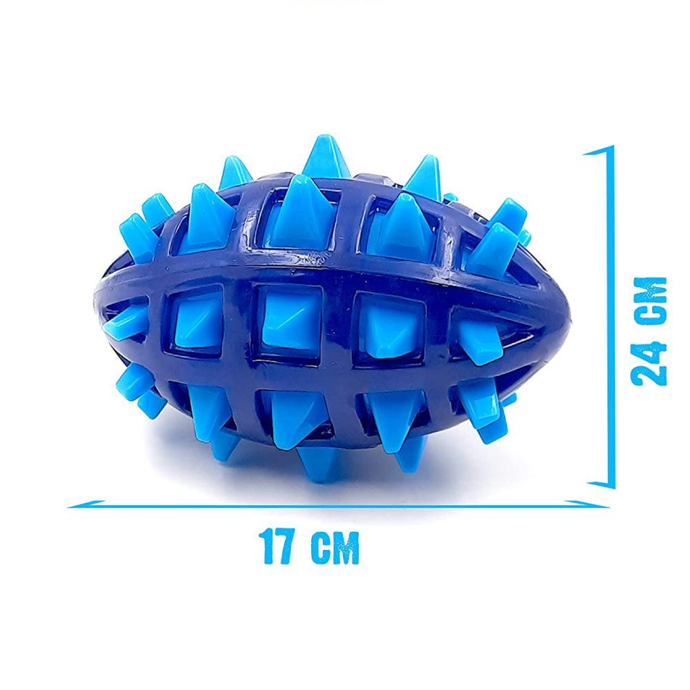 Goofy Tails Spikey Rugby Ball Toy for Dogs
