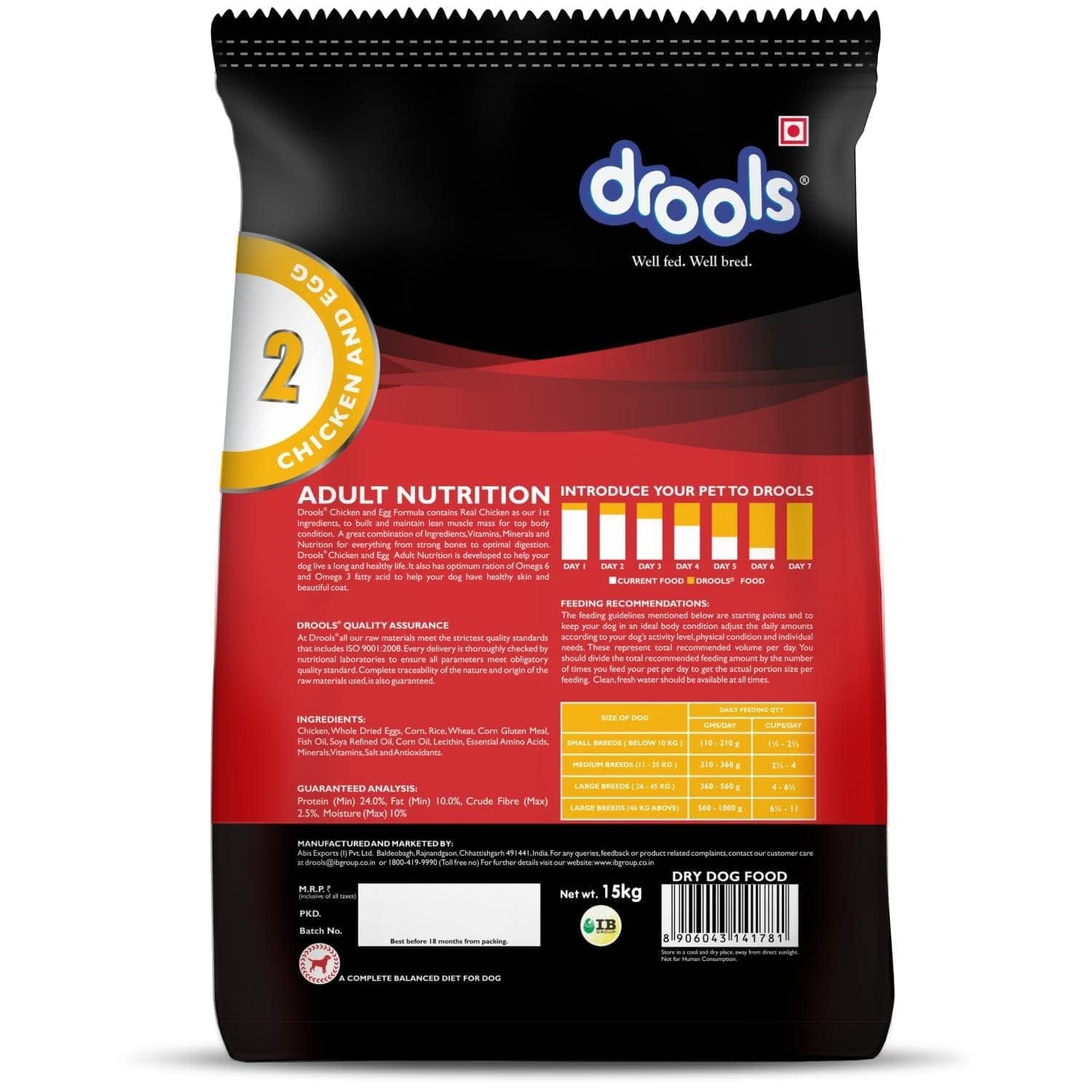 Birthday Special Deal Drools Chicken and Egg Adult Dog Dry Food (10+1Kg)