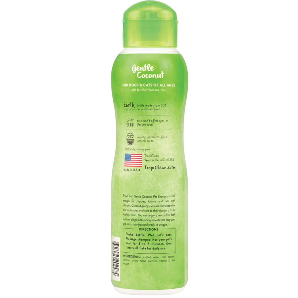 Tropiclean Gentle Coconut Hypoallergenic Shampoo for Pets