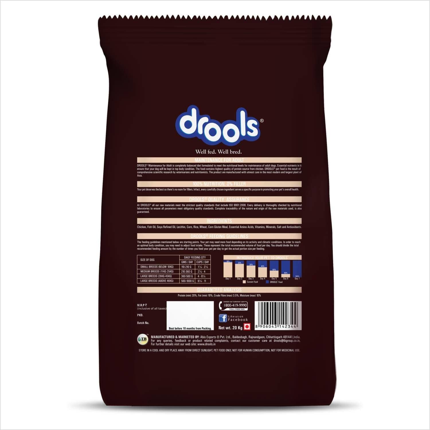 Drools Chicken Maintenance Adult Dog Dry Food