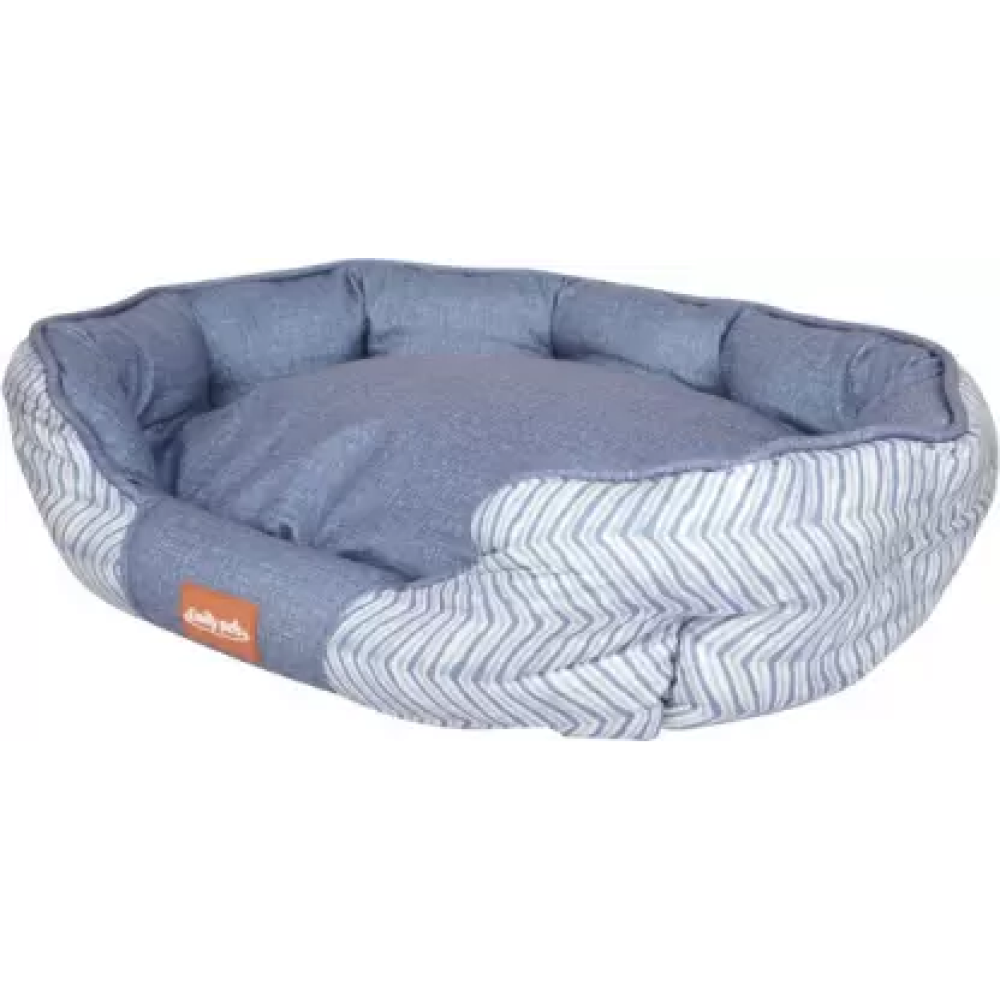 Emily Pets Oval Shaped Bed for Pets (Blue)
