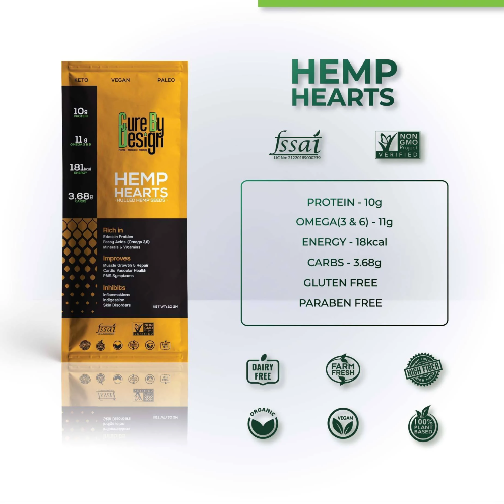 Cure By Design Hemp Hearts (Hulled Hemp)