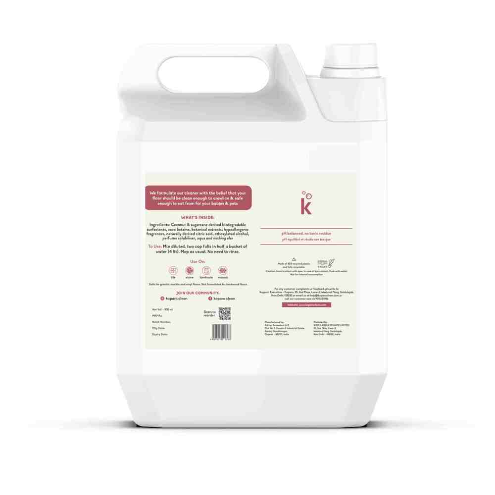 Koparo Natural Floor Cleaner Jasmine and Rose Fragrance (Pet Safe)