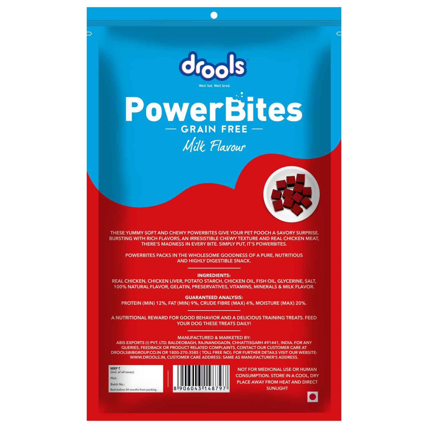 Drools Power Bites Milk Flavour Dog Treats