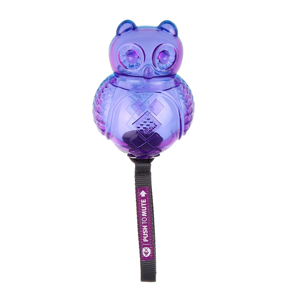GiGwi Push To Mute Owl Chew Toy for Dogs (Purple/Blue)