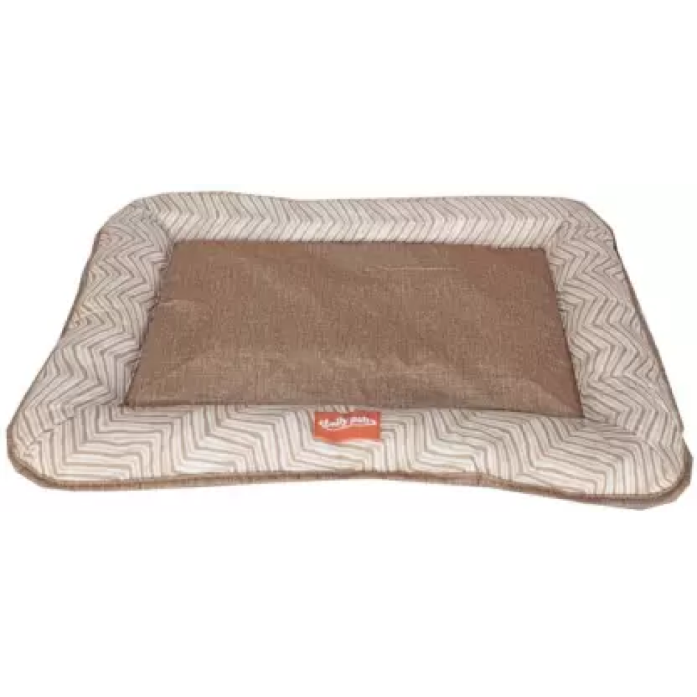 Emily Pets Square Shape Bed for Pets (Brown)