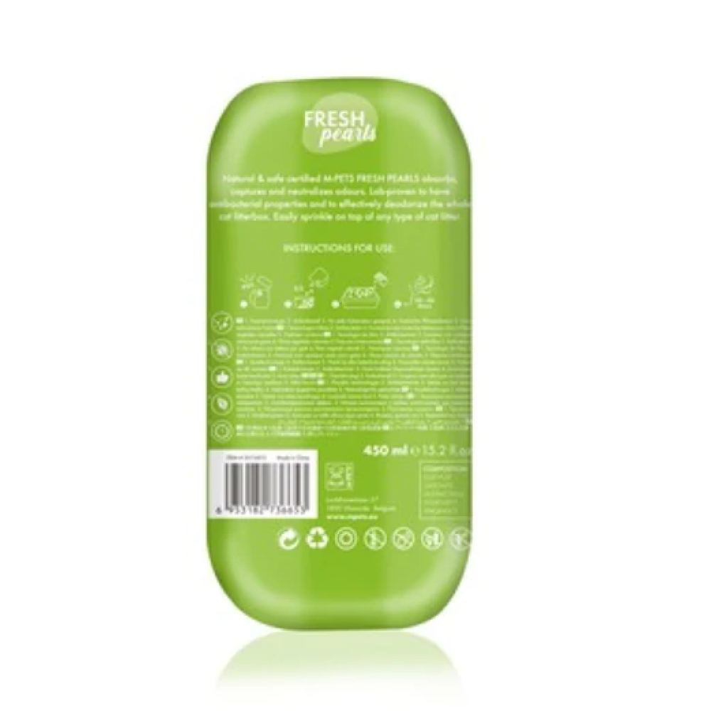 M-Pets Fresh Pearls Natural Cat Litter Deodoriser - Grass
