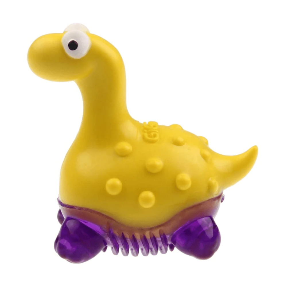 GiGwi Suppa Puppa Dino Toy for Dogs (Yellow/Purple)