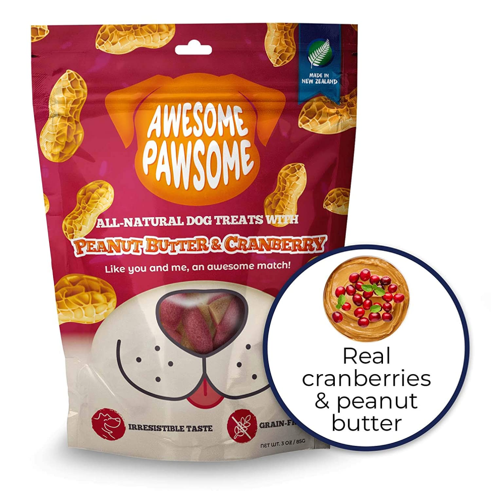 Awesome Pawsome Peanut Butter & Cranberry Grain Free Dog Treats