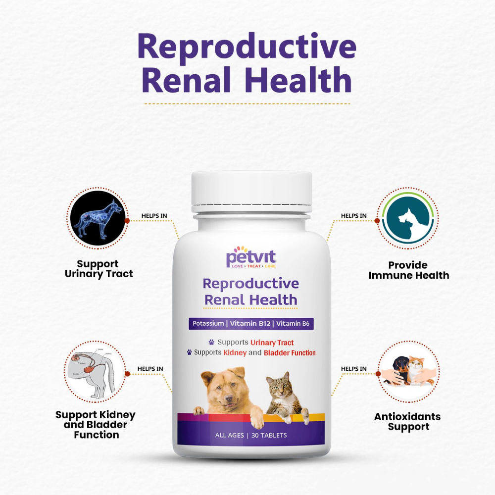 Petvit Reproductive Renal Health Tablet for Pets