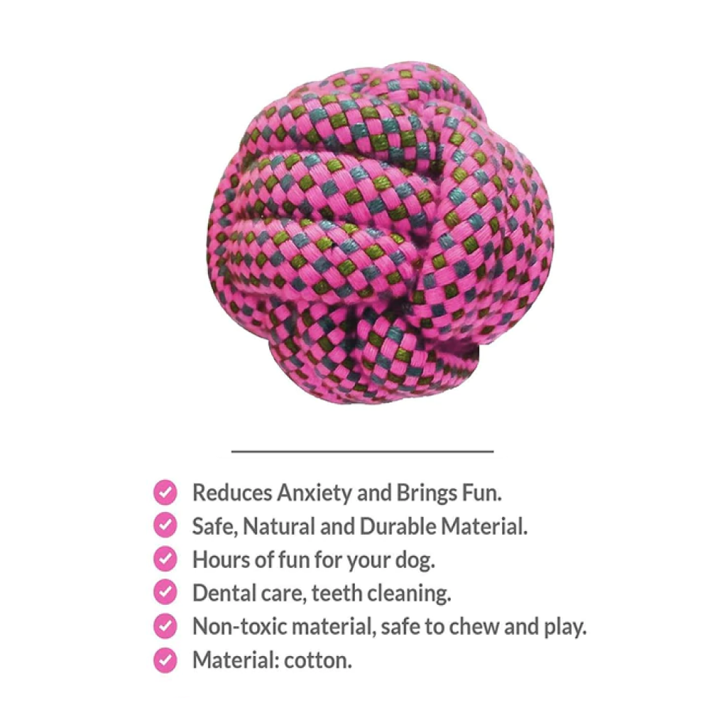 Dogitos Knotted Cotton Ball Toy for Dogs (Assorted)