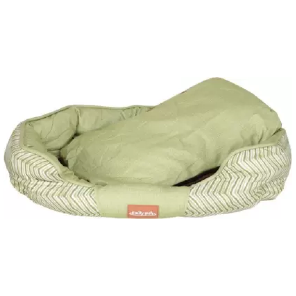 Emily Pets Oval Shaped Bed for Pets (Green)