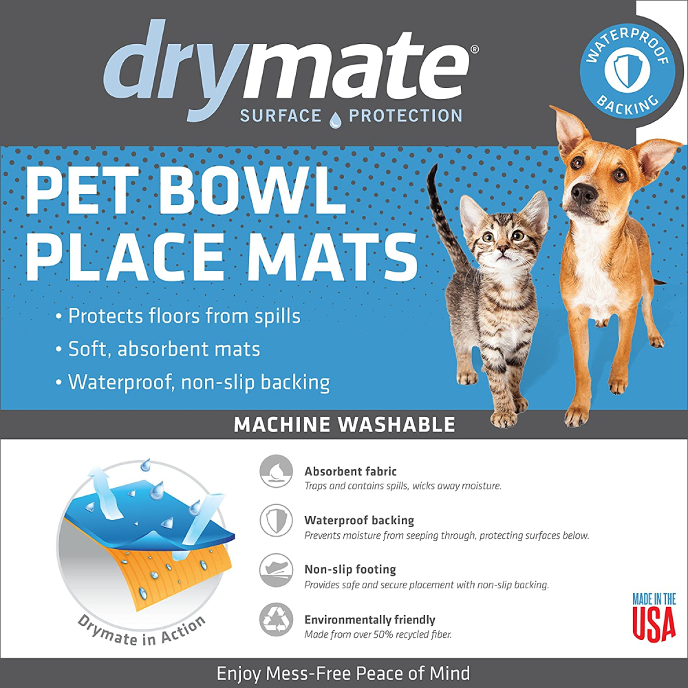 Dry Mate Lab Love Placement Mats for Pets (16x28 inch)