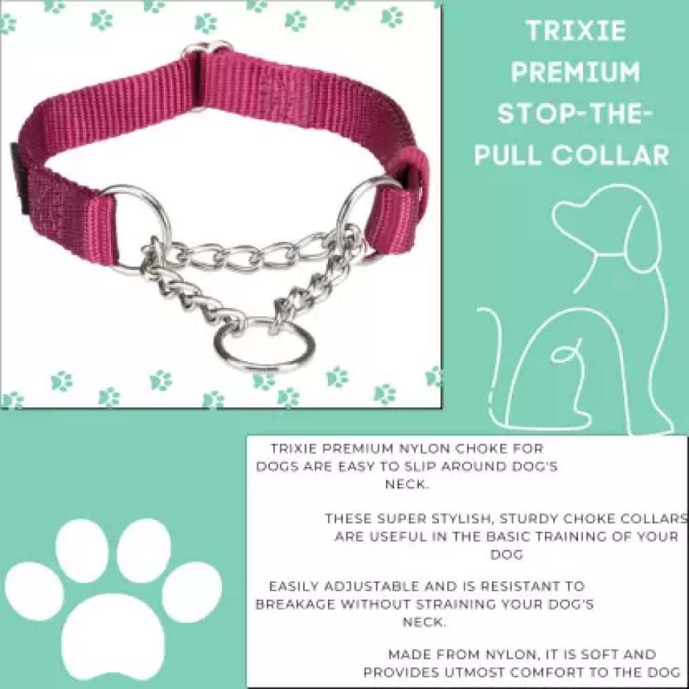 Trixie Premium Semi-Choke Collar for Dogs (Orchid)