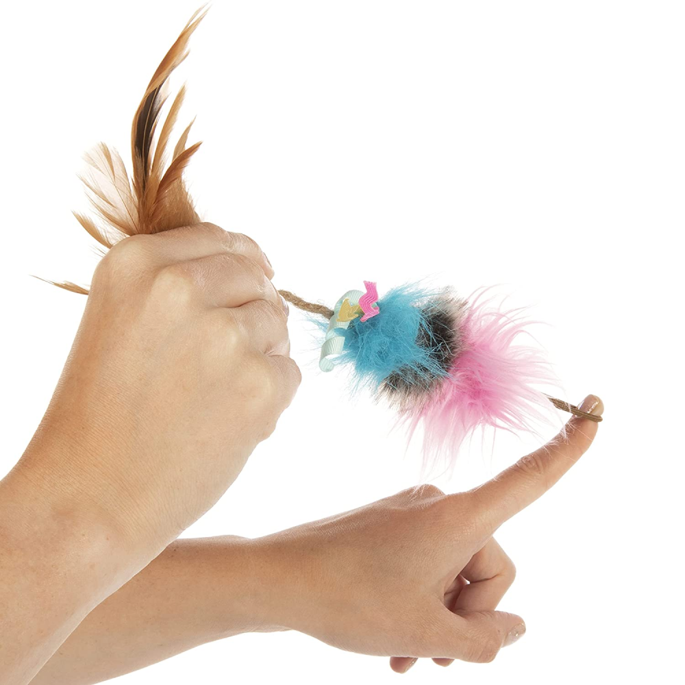 Smarty Kat Happy Nip Pom Pom Player Door Dangler Toy for Cats