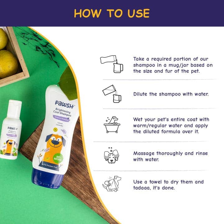 Pawsh Brightening Coat Shampoo for Pets
