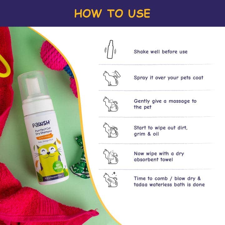 Pawsh Purrfect Cat Dry Shampoo