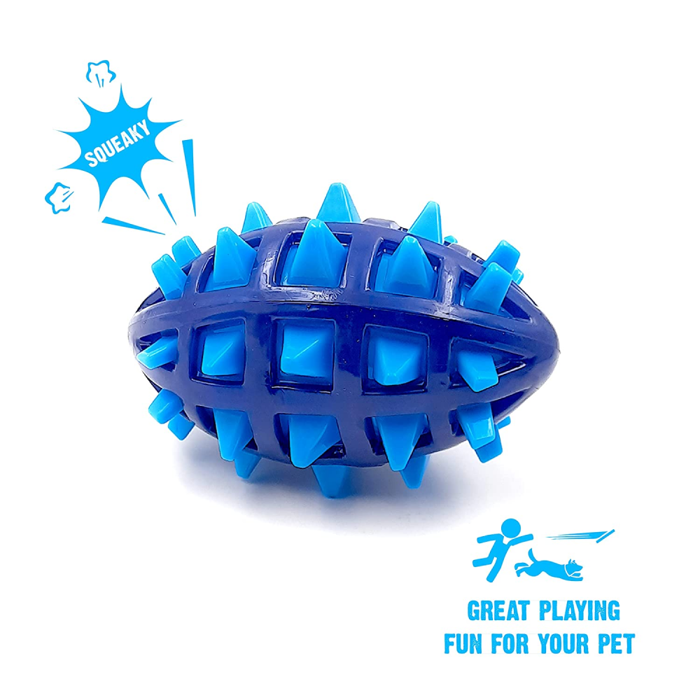Goofy Tails Spikey Rugby Ball Toy for Dogs